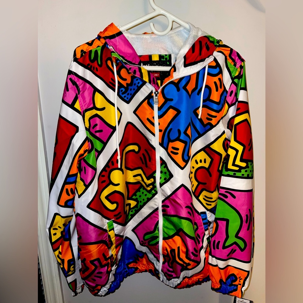 Men's Keith Haring X Members Only Windbreaker Jacket - Multi